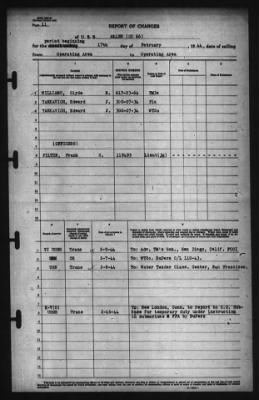 Report of Changes > 17-Feb-1944