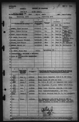 Report of Changes > 22-Apr-1944