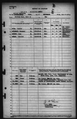 Thumbnail for Report of Changes > 23-Sep-1944