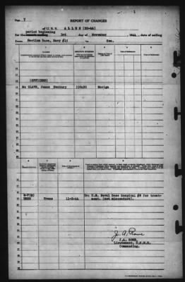 Thumbnail for Report of Changes > 3-Nov-1944