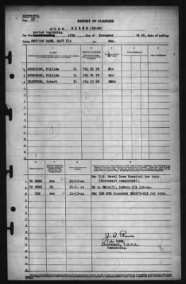 Thumbnail for Report of Changes > 15-Nov-1944