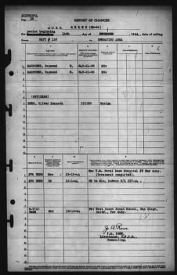 Thumbnail for Report of Changes > 14-Dec-1944