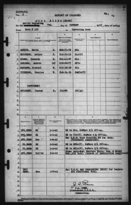 Thumbnail for Report of Changes > 7-Jan-1945