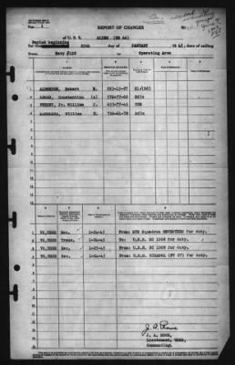 Thumbnail for Report of Changes > 25-Jan-1945