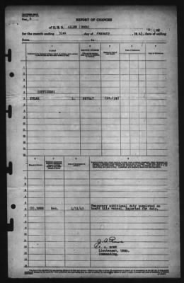 Thumbnail for Report of Changes > 31-Jan-1945