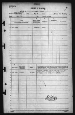 Thumbnail for Report of Changes > 18-Apr-1945