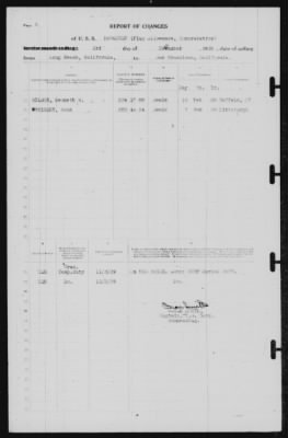 Thumbnail for Report of Changes > 3-Nov-1939