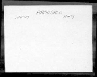 Thumbnail for George Frederick > Archibald, George Frederick