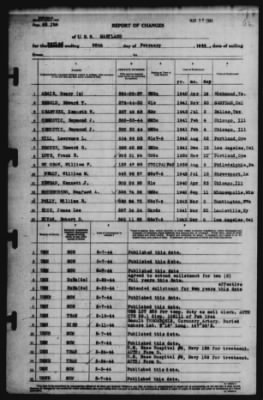 Report of Changes > 25-Feb-1944