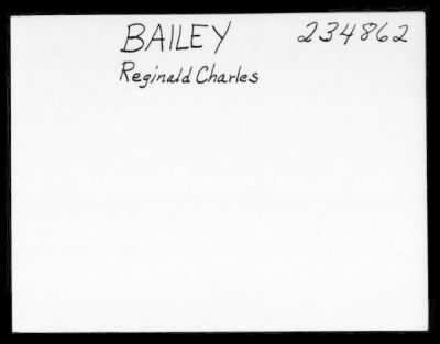 Thumbnail for Reginald Charles > Bailey, Reginald Charles