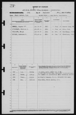 Thumbnail for Report of Changes > 12-Sep-1941