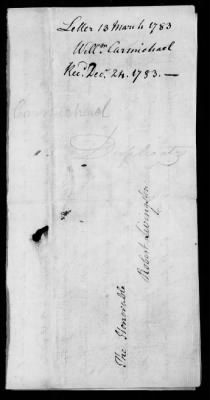 Thumbnail for Diplomatic despatches received from William Carmichael, 1780-83, 1785.