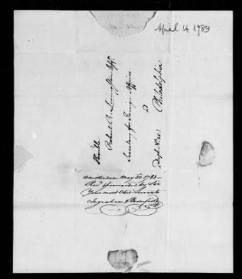 Thumbnail for Diplomatic despatches received from Francis W Dana, 1780-83.