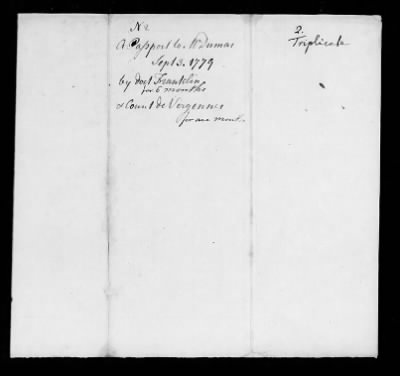 Thumbnail for Diplomatic despatches received from Charles W F Dumas, 1777-82.