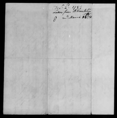 Thumbnail for Diplomatic despatches and letters received from Benjamin Franklin, 1777, 1779-84.