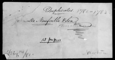 Thumbnail for Copies of letters from John de Neufville and Son to the President of Congress, 1780-82.