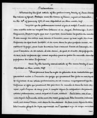 Diplomatic despatches received from John Adams, 1779-83 and 1785.