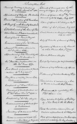 Thumbnail for Lists of letters and committee reports from Office of the Secretary of Congress, 1775-88.