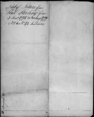 Thumbnail for Lists of letters and committee reports from Office of the Secretary of Congress, 1775-88.