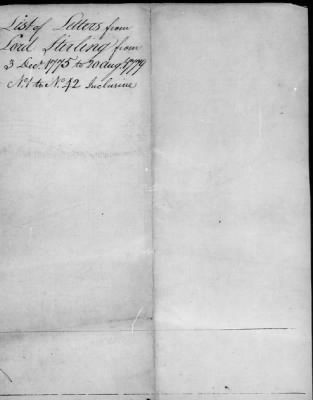 Thumbnail for Lists of letters and committee reports from Office of the Secretary of Congress, 1775-88.