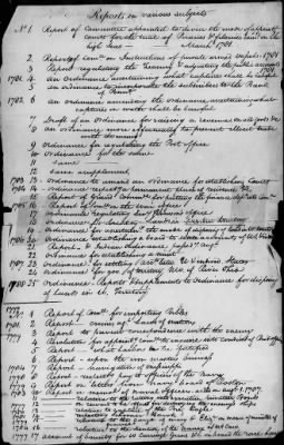 Thumbnail for Lists of letters and committee reports from Office of the Secretary of Congress, 1775-88.