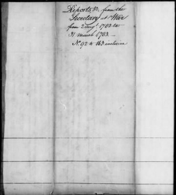 Thumbnail for Lists of letters and committee reports from Office of the Secretary of Congress, 1775-88.