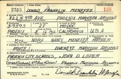 Thumbnail for Donald Franklin > Menefee, Donald Franklin