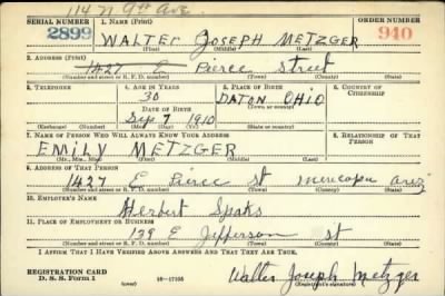 Thumbnail for Walter Joseph > Metzger, Walter Joseph