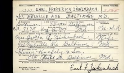 Thumbnail for Earl Frederick > Zirkenbach, Earl Frederick