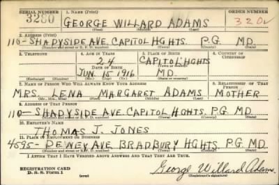 Thumbnail for George Willard > Adams, George Willard