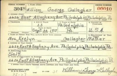 Thumbnail for William George > Gallagher, William George