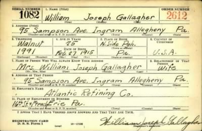 Thumbnail for William Joseph > Gallagher, William Joseph