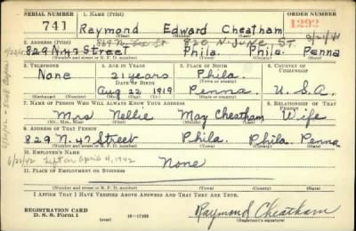 Thumbnail for Raymond Edward > Cheatham, Raymond Edward