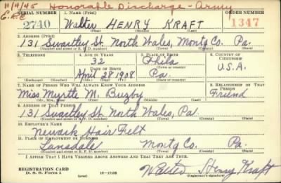 Thumbnail for Walter Henry > Kraft, Walter Henry