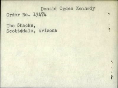 Thumbnail for Donald Ogden > Kennedy, Donald Ogden