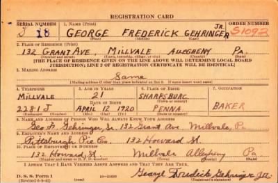 Thumbnail for George Frederick > Gehringer, George Frederick