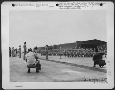 Thumbnail for Consolidated > First Review Of Wac Troops Hickam Field, Hawaii, 22 April 1944.  Several Photographers Were Present To Record This Review.