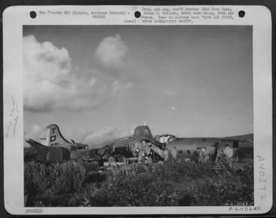 Consolidated > Two Boeing B-29  "Superfortresses"' After Their Head On Collision In The Marianas Is.  500Th Bomb Group.