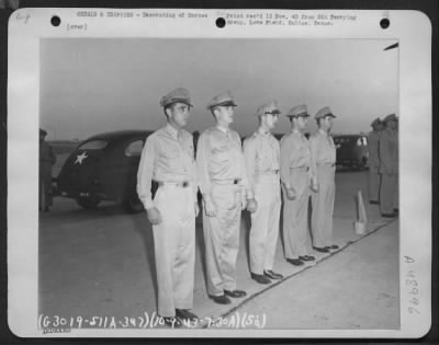 Thumbnail for Groups > Left To Right: Capt. Carl Norman, Capt. Robert L. Minor, Capt. Frederick Mahoney, Capt. Jack Mcreynolds, Maj. Thomas Collins.