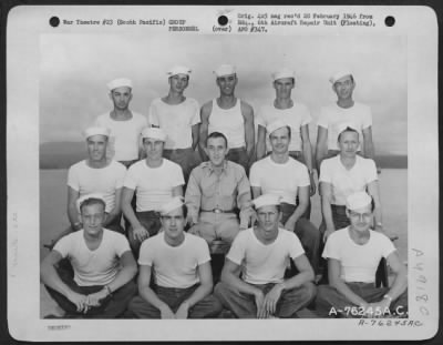 Groups > Airborne Radar Personnel Of The 6Th Aircraft Repair Unit (Floating) Pose For The Photographer Aboard Ship Somewhere In The Pacific. 7 September 1945.