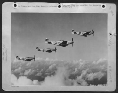 Thumbnail for North American > North American P-51 Mustang Fighters Escorting Boeing B-29 Superfortresses. Iwo Jima.