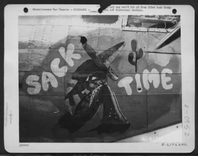 Thumbnail for ␀ > 'Sack Time' The Insignia On A Boeing B-17 Of The 303Rd Bomb. Group Stationed In England, 15 Sept. 1944.