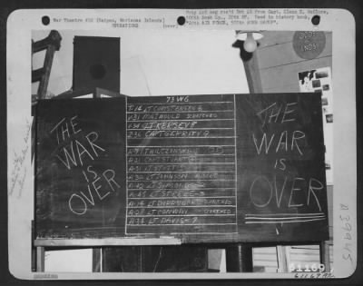 Consolidated > Last Wing Mission Of The 500Th Bomb Group.  Unlike The Wild Celebration In The States And On Some Other Pacific Islands, Peace Came Quietly To The Men Of The 500Th Bomb Group.  Saipan, Marianas Islands, 16 August 1945.