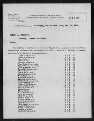 MCR 394 - MCR 475 > MCR 453 (Roberts, Sallie A)