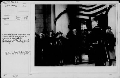 Thumbnail for 1919 > President Wilson in Boston just before making his speech at Mechanics Hall