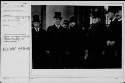 Thumbnail for 1919 > President soon after his arrival in Boston