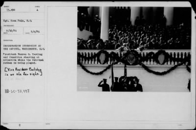 Thumbnail for 1921 > Inauguration ceremonies at the Capitol, Washington, D.C.