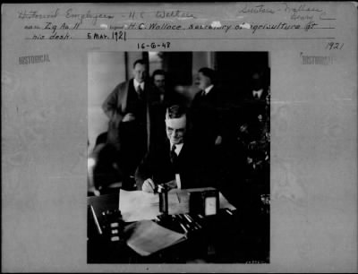 Thumbnail for 1921 > H. C. Wallace, Secretary of Agriculture, at his desk