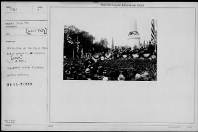 Thumbnail for 1924 > Dedication of the First Division Monument, Washington, D. C.