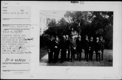 Thumbnail for 1924 > Members of ZR -3 on White House grounds, Washington, D. C.